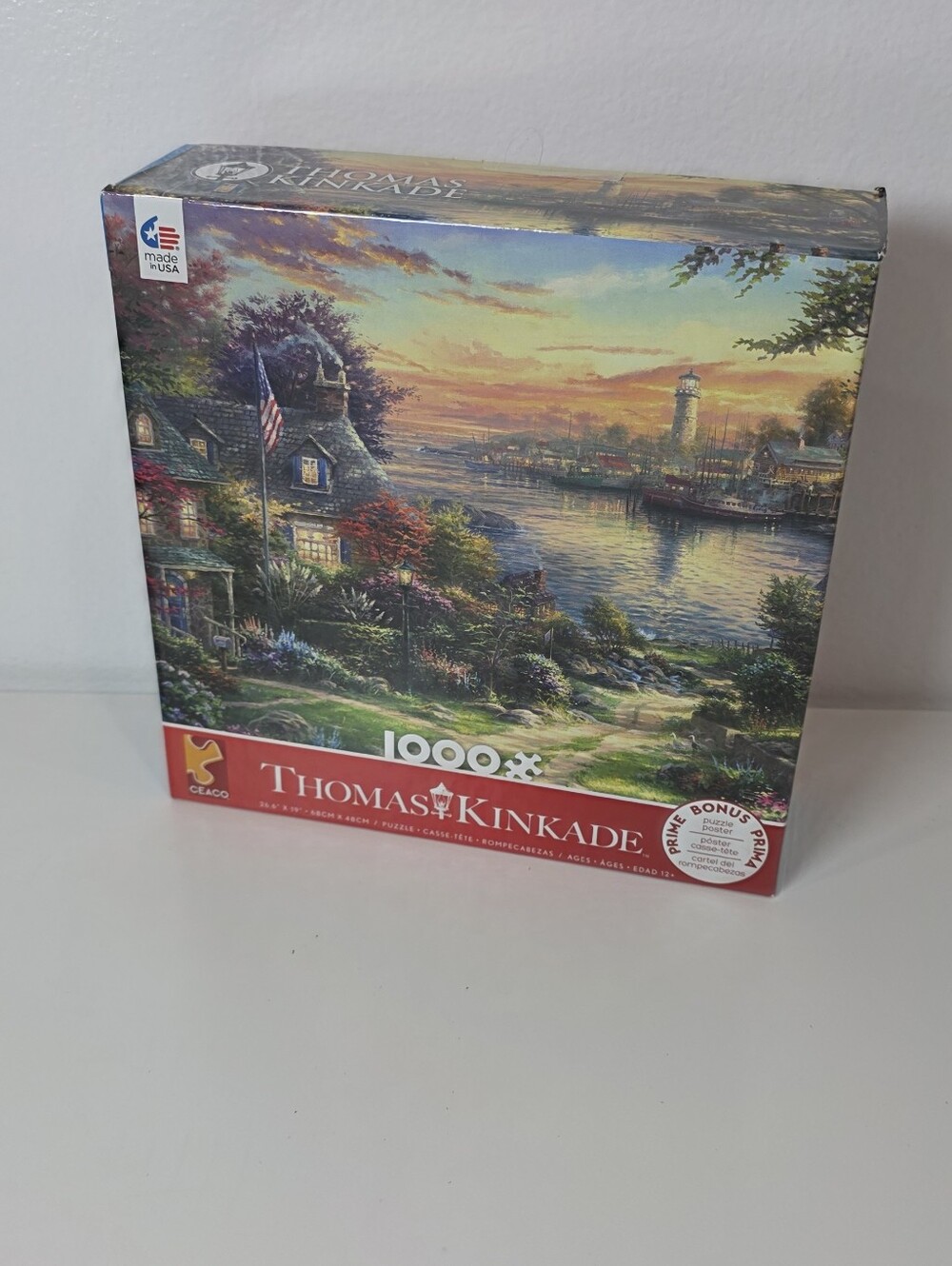 Thomas Kinkade Sunset Harbor Cottage Puzzle 1000 Pieces New Sealed